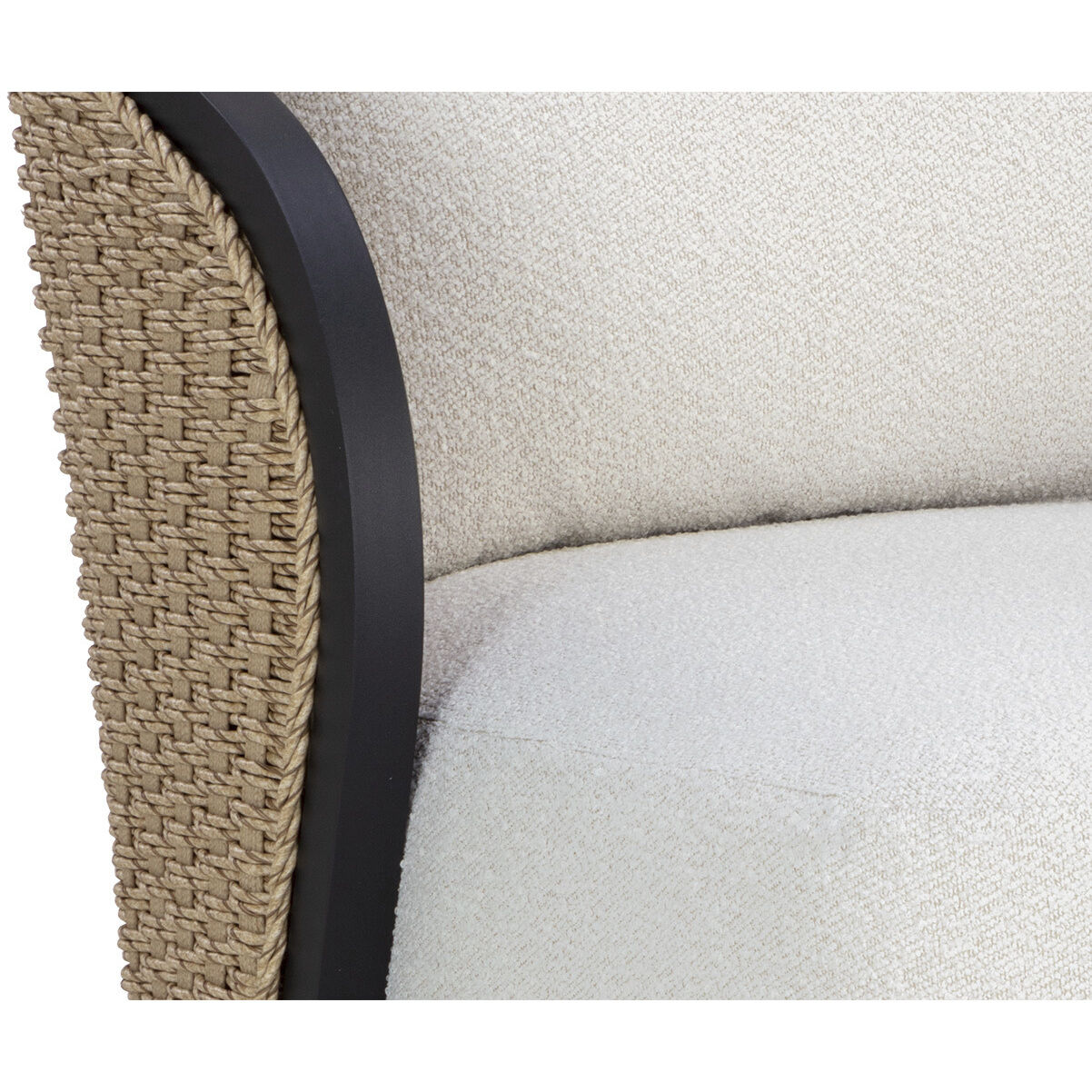 Bora Louis Cream Outdoor Swivel Lounge Chair, Swivel